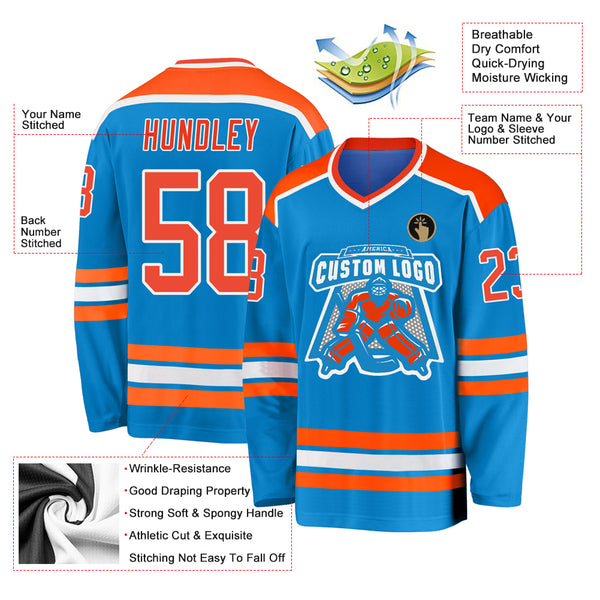 Buy Wholesale China Customize Sublimation Ice Hockey Jersey Of Blue And  White Colors Design For You & Ice Hockey Jerseys at USD 28