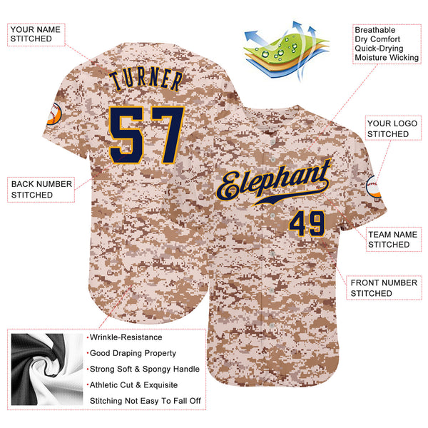 Cheap Custom Camo Navy-Gray Authentic Salute To Service Baseball