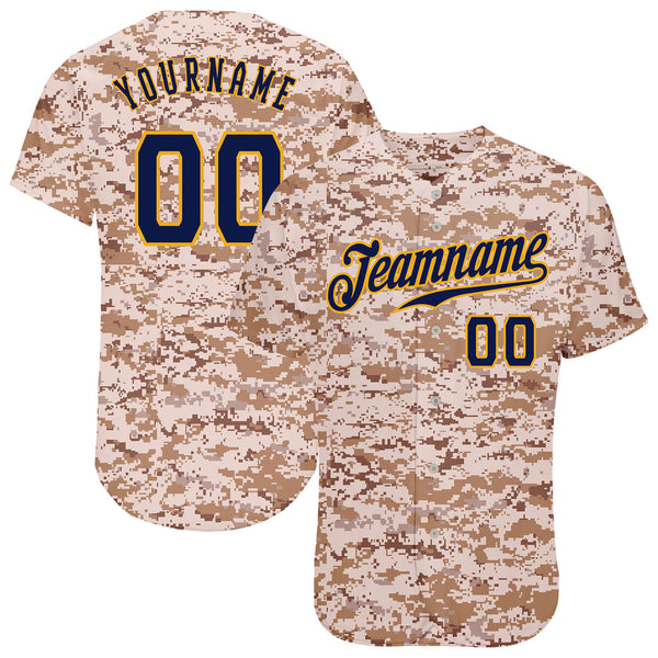 Custom 3D Pattern Softball Jersey Olive Vegas Gold-Camo Salute To