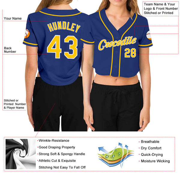 Custom Women’s Gradient Baseball Jersey Shirts White Royal / XL