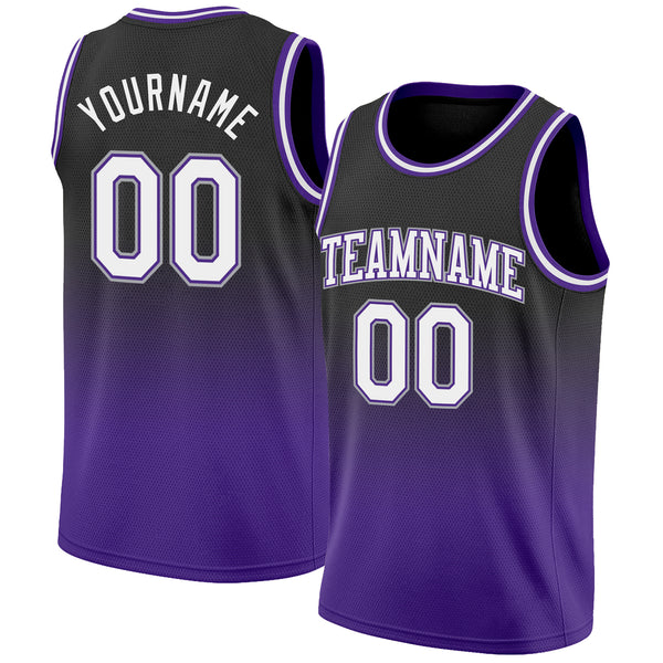 Custom Purple Pink-Black Round Neck Sublimation Basketball Suit Jersey  Discount