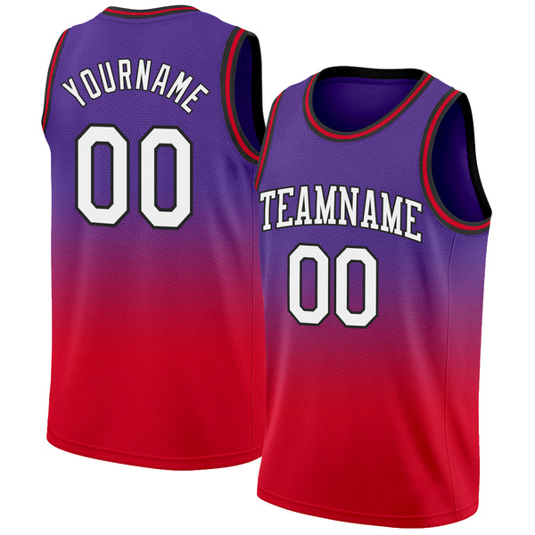 The Jersey Nation Black Purple-Gold Custom Basketball Jersey - XXL