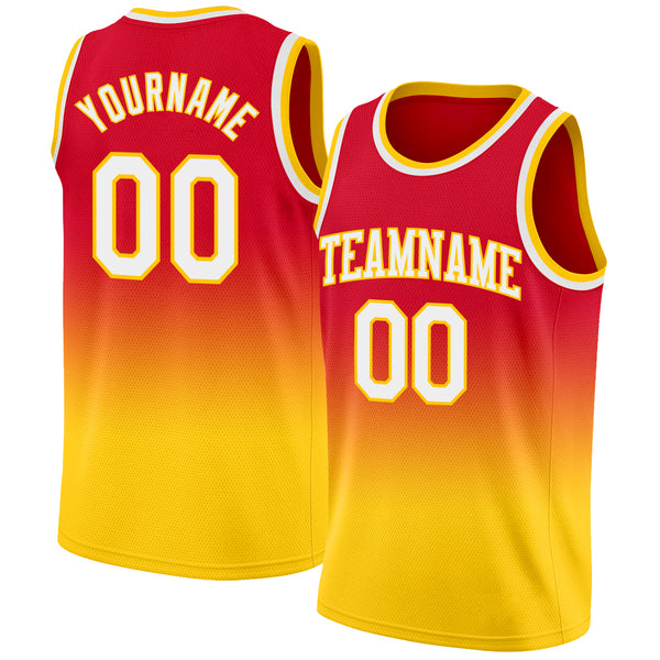 Custom Figure Gold-Orange Round Neck Sublimation Basketball Suit Jersey  Fast Shipping – FiitgCustom