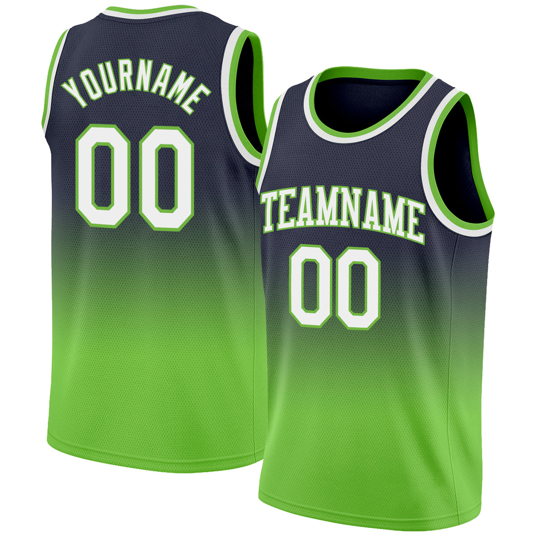 Custom Suit Basketball Suit Jersey White Grass Green Round Neck
