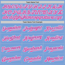 Load image into Gallery viewer, Custom Light Blue Pink-White Authentic Gradient Fashion Baseball Jersey
