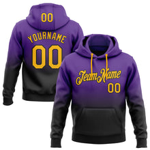 Load image into Gallery viewer, Custom Stitched Purple Gold-Black Fade Fashion Sports Pullover Sweatshirt Hoodie
