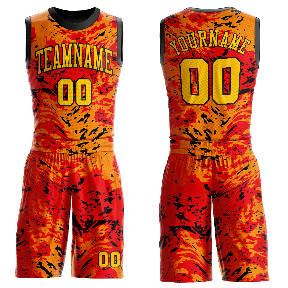 Custom Sublimated Basketball Jersey - Orange Galaxy