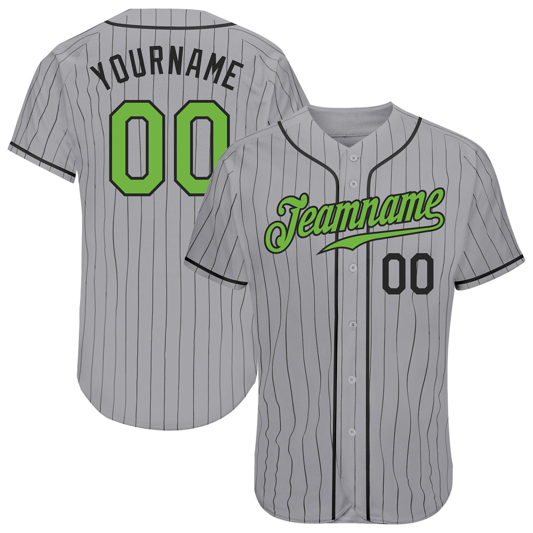 Custom White Neon Green-Black Authentic Two Tone Baseball Jersey