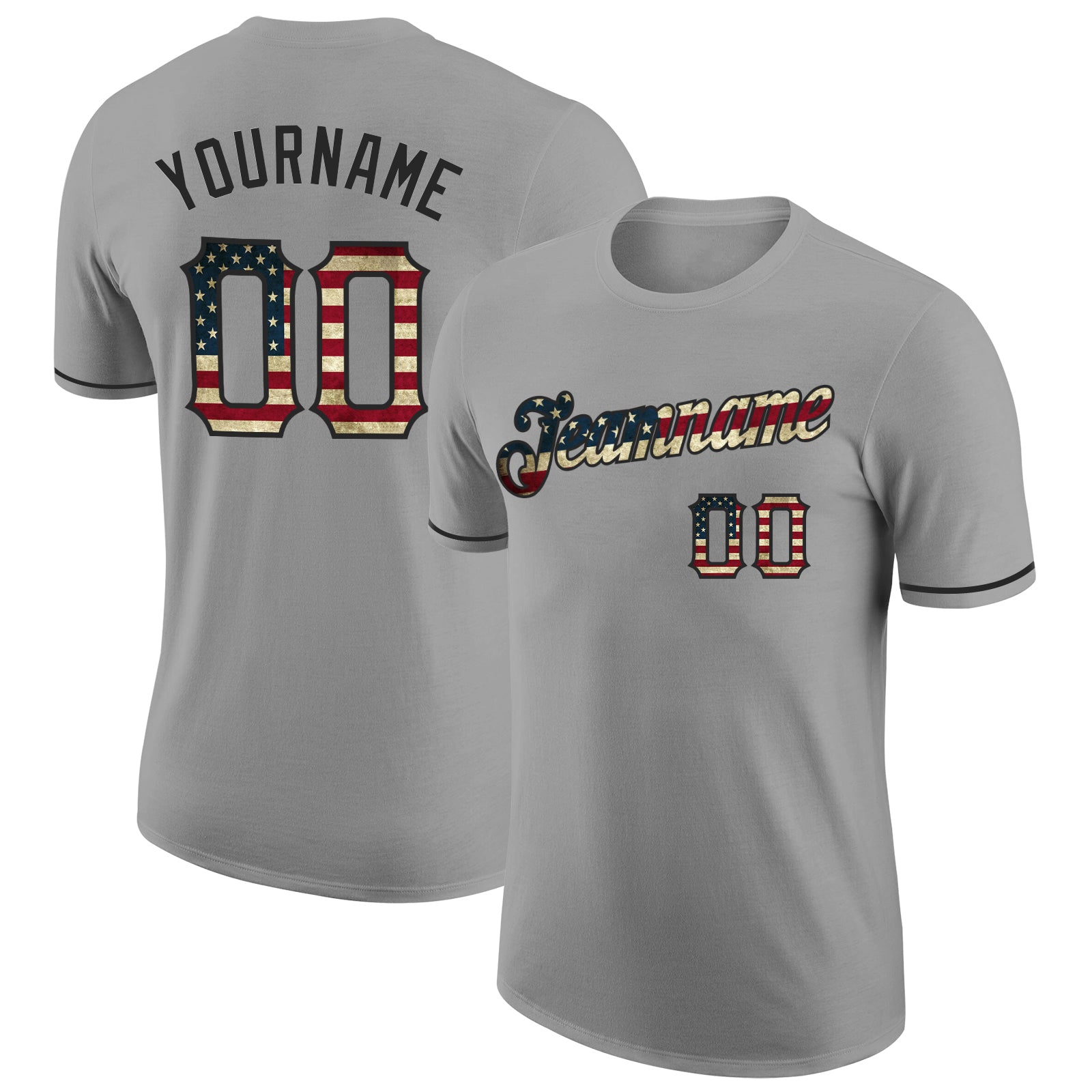 Custom Nationals T-Shirt 3D Hunting Camo USA Flag Washington