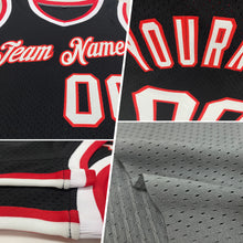 Load image into Gallery viewer, Custom Gray Black-Gold Authentic Throwback Basketball Jersey
