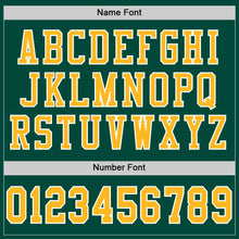 Load image into Gallery viewer, Custom Green Gold-White Mesh Authentic Football Jersey
