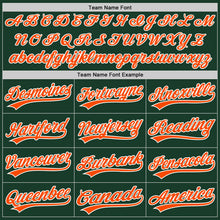 Load image into Gallery viewer, Custom Green Orange-White Authentic Baseball Jersey
