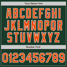 Load image into Gallery viewer, Custom Green Orange-White Authentic Baseball Jersey
