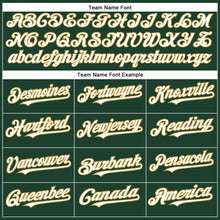 Load image into Gallery viewer, Custom Green White-Old Gold Authentic Baseball Jersey
