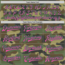 Load image into Gallery viewer, Custom Camo Pink-Kelly Green Bomber Full-Snap Varsity Letterman Salute To Service Jacket
