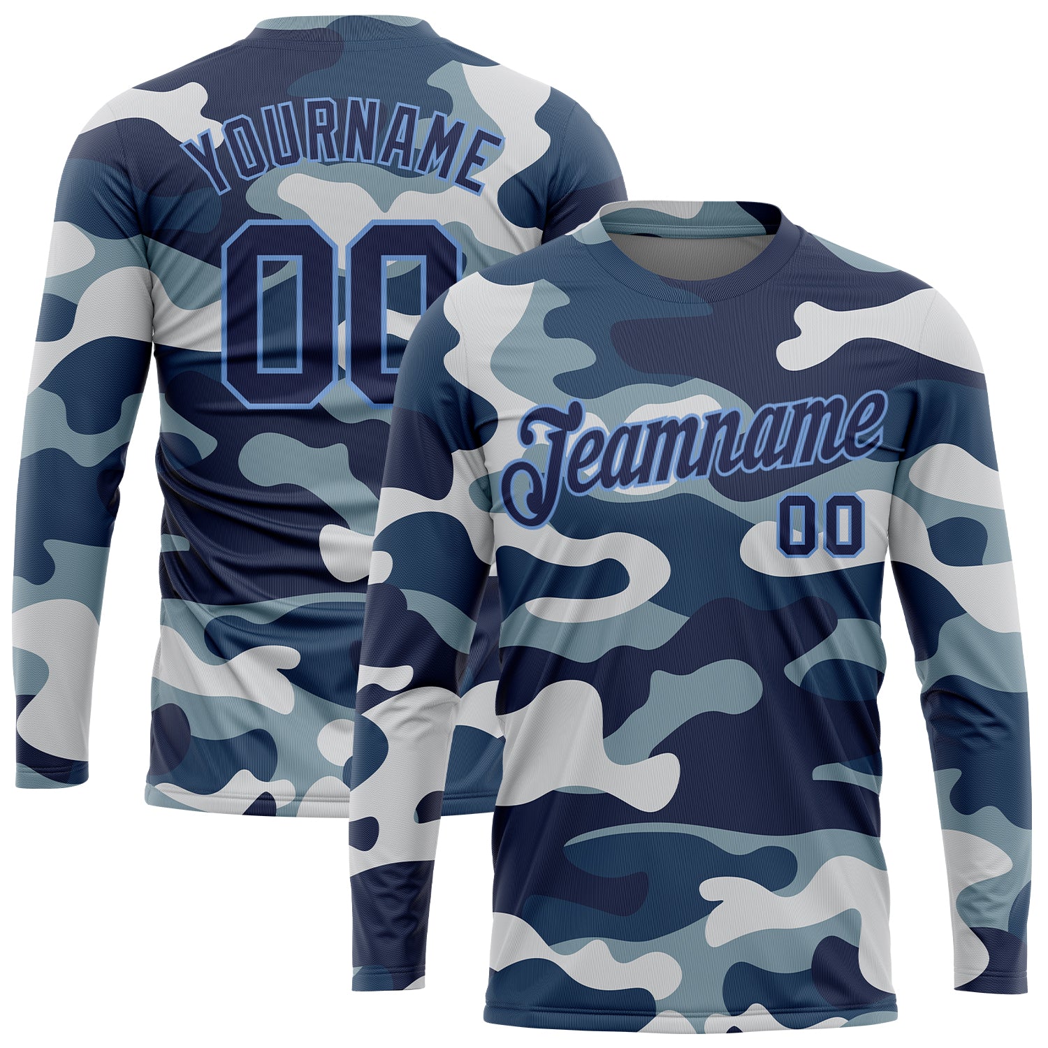 Custom Camo Navy-Gray Salute To Service Performance T-Shirt