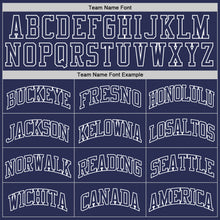 Load image into Gallery viewer, Custom Navy Navy-White Authentic Throwback Basketball Jersey
