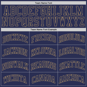 Custom Navy Navy-Old Gold Authentic Throwback Basketball Jersey