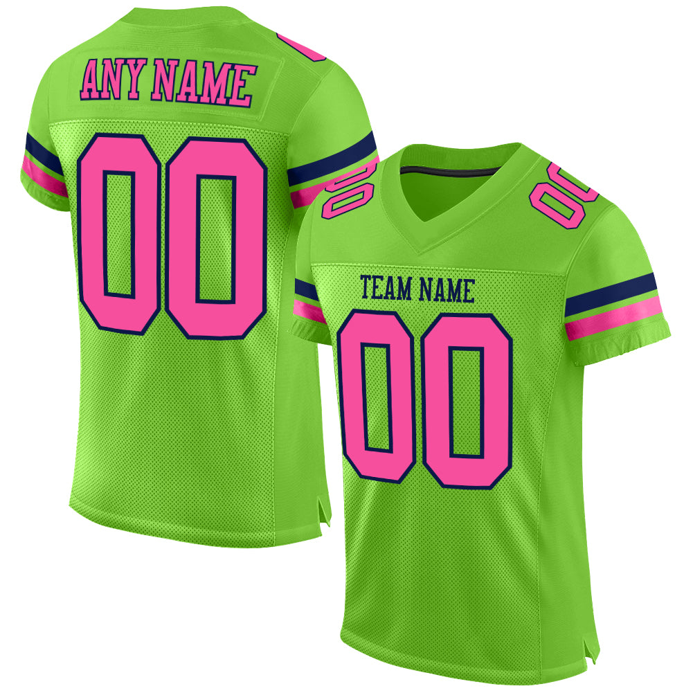 Custom Neon Green Pink-Navy Authentic Throwback Basketball Jersey Fast  Shipping – FiitgCustom