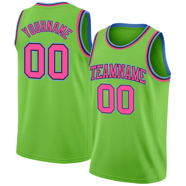 Custom Green Aqua-Black Round Neck Sublimation Basketball Suit Jersey