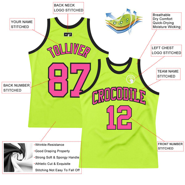Custom Neon Green Royal-Gold Round Neck Sublimation Basketball Suit Jersey