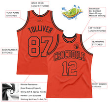 Load image into Gallery viewer, Custom Orange Orange-Black Authentic Throwback Basketball Jersey
