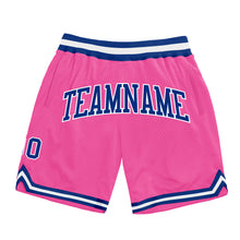 Load image into Gallery viewer, Custom Pink Royal-White Authentic Throwback Basketball Shorts
