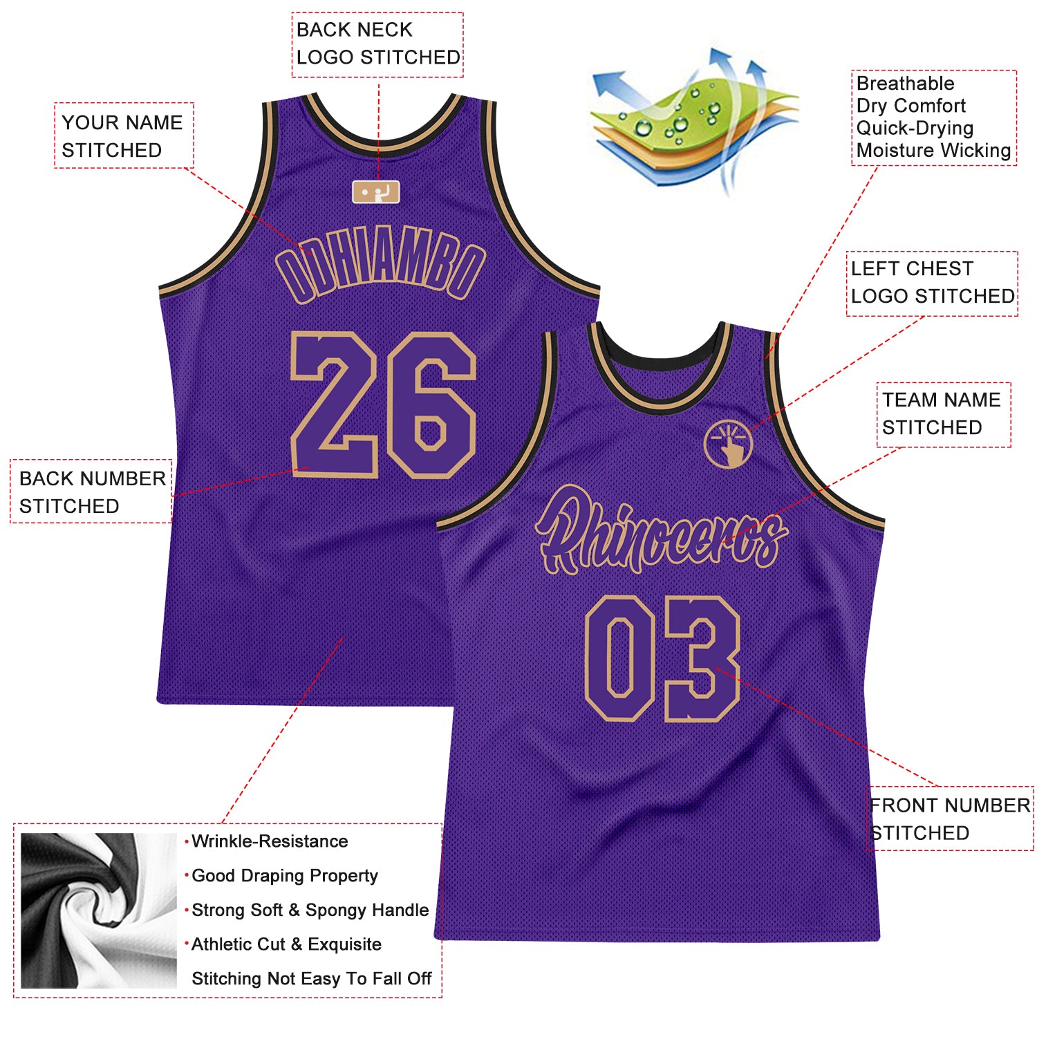 Cheap Custom Gold Purple Authentic City Edition Basketball Jersey
