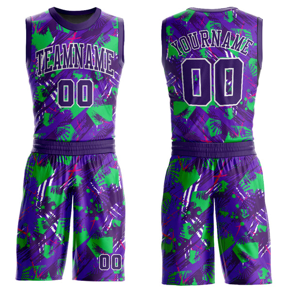 Creat Basketball Purple Purple Rib-Knit Old Gold Jersey – FiitgCustom