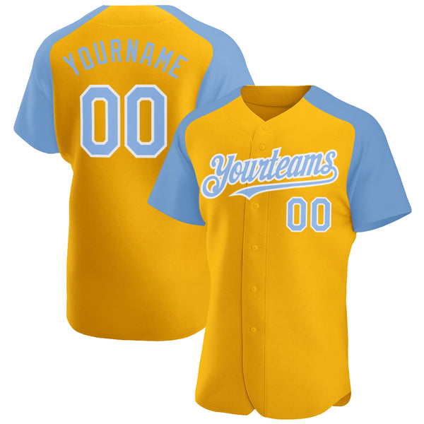 Custom White Red Pinstripe Red-Light Blue Authentic Raglan Sleeves Baseball  Jersey