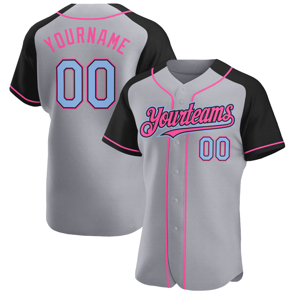 Custom Red Light Blue-White Authentic Baseball Jersey Discount