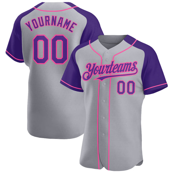 Custom Pink White-Kelly Green Authentic Raglan Sleeves Baseball Jersey  Discount