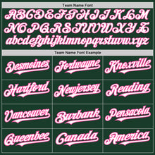 Load image into Gallery viewer, Custom Green White-Pink Authentic Raglan Sleeves Baseball Jersey
