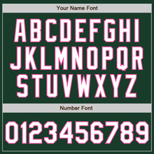 Load image into Gallery viewer, Custom Green White-Pink Authentic Raglan Sleeves Baseball Jersey
