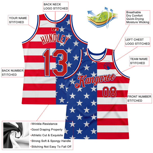 Custom Red White-Kelly Green 3D Mexico Authentic Basketball Jersey