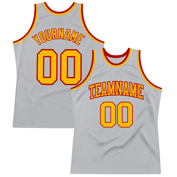 Custom Figure Gold-Orange Round Neck Sublimation Basketball Suit Jersey