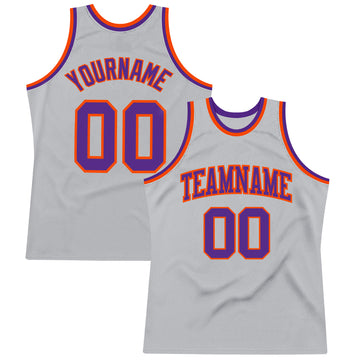 Custom Pink White-Purple Authentic Throwback Basketball Jersey