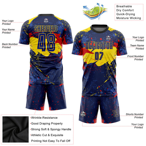 Custom Black Pink-Light Blue Sublimation Soccer Uniform Jersey Discount