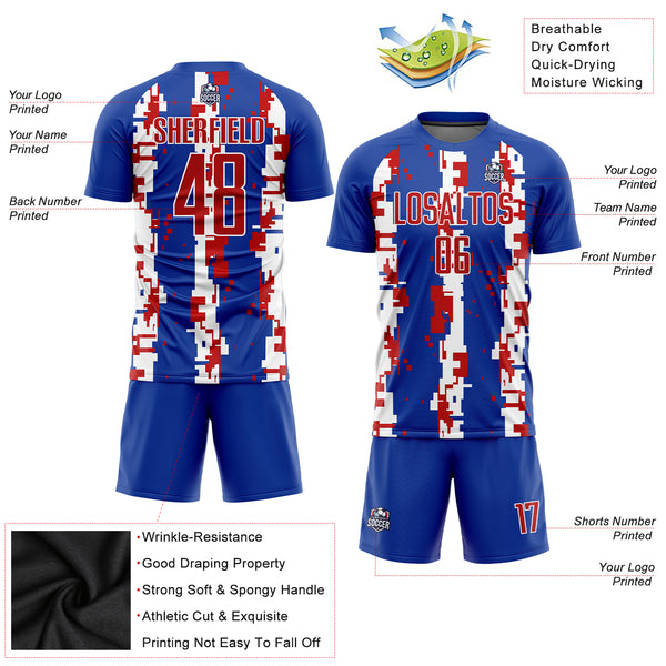 Create Personalized Sublimation Printing Breathable Soccer Team Jerseys  With Logo Name Number