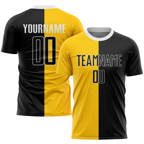 Custom Black Black-Gold Sublimation Soccer Uniform Jersey Fast Shipping –  FiitgCustom