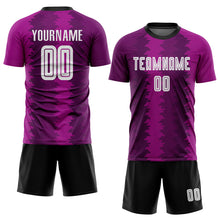 Load image into Gallery viewer, Custom Purple White-Pink Sublimation Soccer Uniform Jersey
