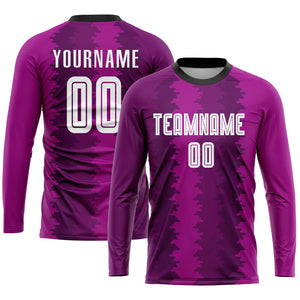 Custom Purple White-Pink Sublimation Soccer Uniform Jersey