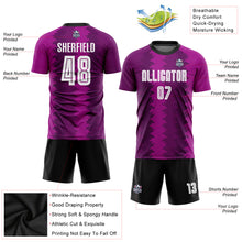 Load image into Gallery viewer, Custom Purple White-Pink Sublimation Soccer Uniform Jersey
