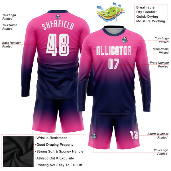 Custom Black Purple Sublimation Soccer Uniform Jersey