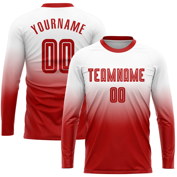 Custom Navy Red-White Sublimation Soccer Uniform Jersey Fast