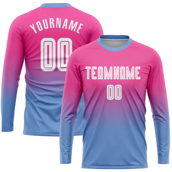 Cheap Custom Pink White Sublimation Soccer Uniform Jersey Free Shipping –  CustomJerseysPro