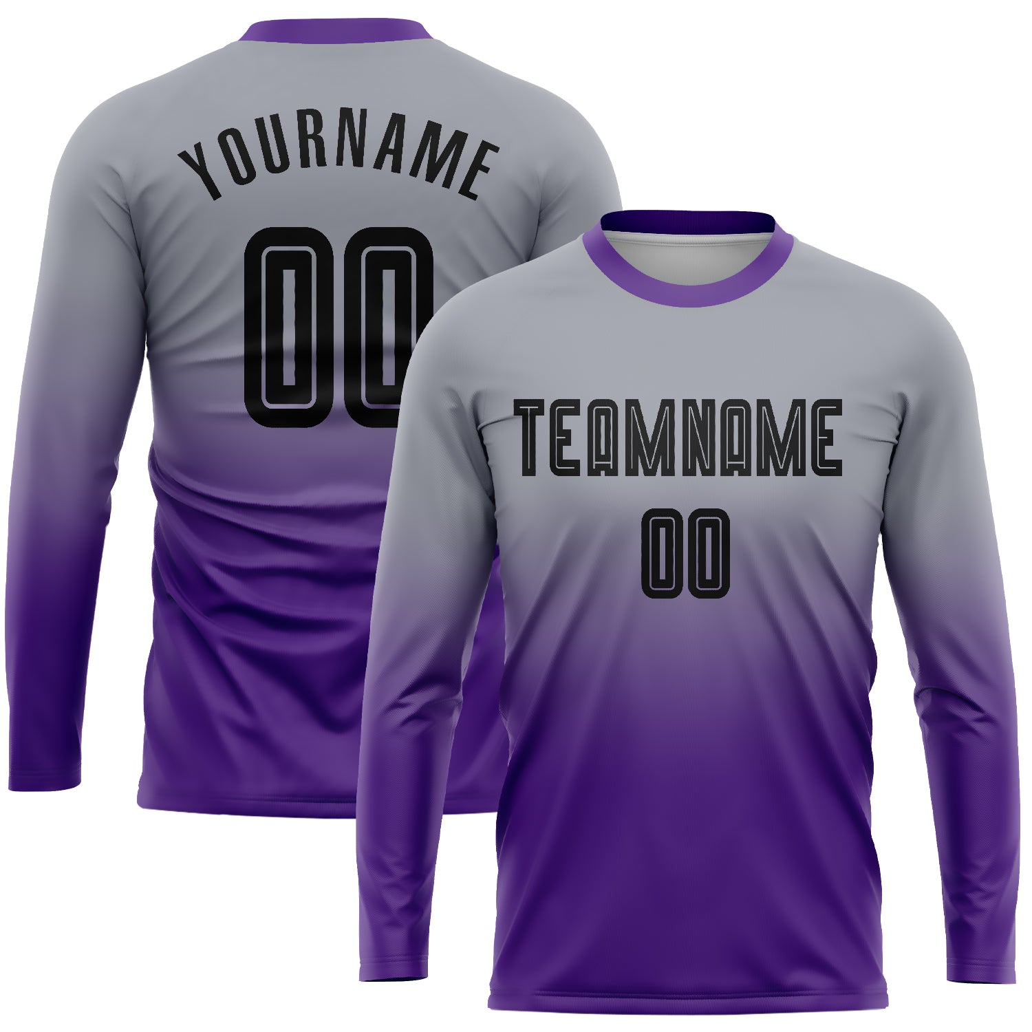 Custom Gray Purple-Black Baseball Jersey – FiitgCustom