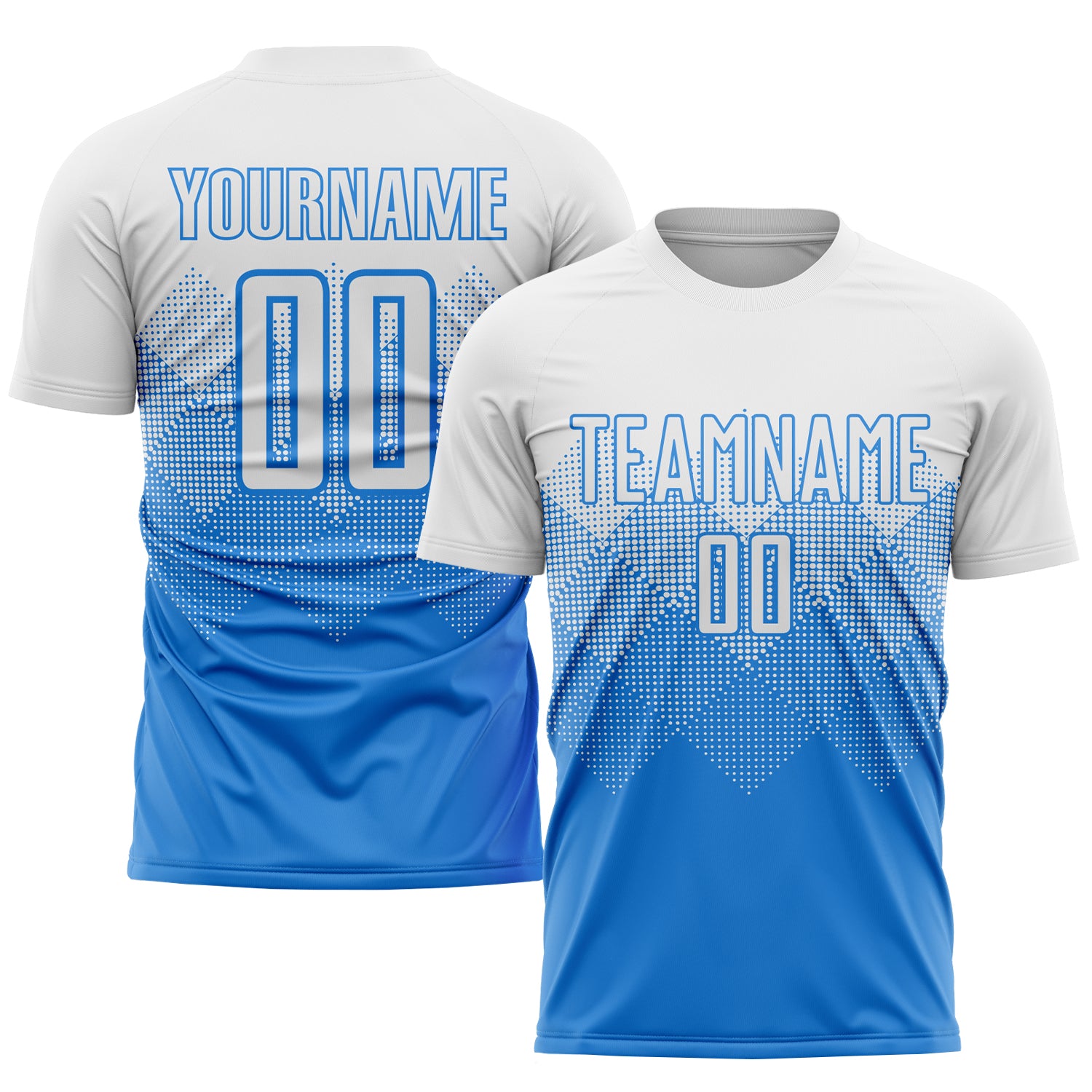 Custom Royal White-Light Blue Sublimation Soccer Uniform Jersey Fast  Shipping – FiitgCustom