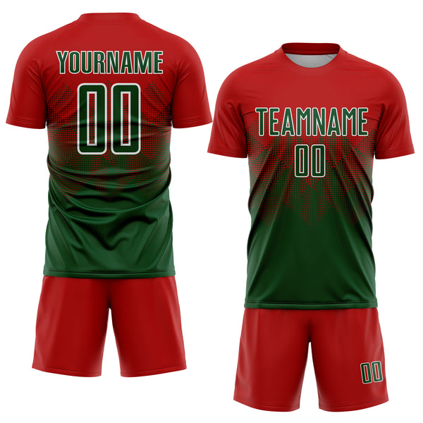 Unisex Mexico National Soccer Team Green White Red Sports Jersey