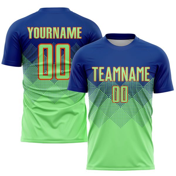 Custom Team Soccer Jersey - Green & Yellow